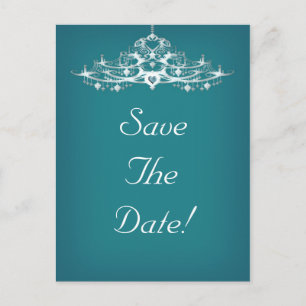 Carte Postale Faire-part Lustre Élégant Sauvez Le Mariage Date