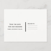Carte Postale Faire-part M. & Mme Black White Enregistrer la date Invitatio (Dos)