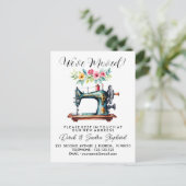 Carte Postale Faire-part machine à coudre Changement d'adresse que nous avo (Debout devant)