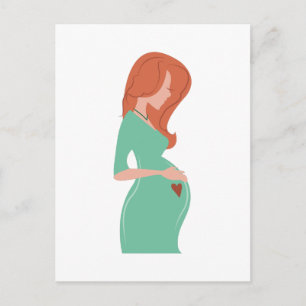 Carte Postale Faire-part Madame enceinte
