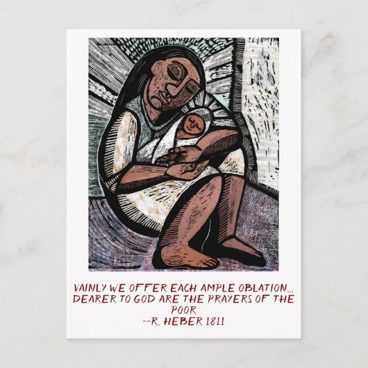 Carte Postale Faire-part Madonna des pauvres (Devant)