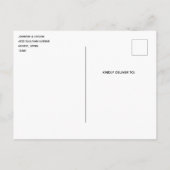 Carte Postale Faire-part Magnifique Loup Gris dans une Mariage de Forêt Som (Dos)