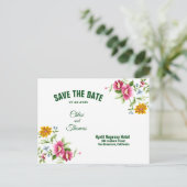 Carte Postale Faire-part Magnifiques fleurs de printemps Mariage Enregistre (Debout devant)