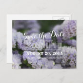 Carte Postale Faire-part Magnifiques fleurs violettes de mariage Enregistre (Devant / Derrière)