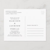 Carte Postale Faire-part Magnolia Changer La Date Mariage Report (Dos)