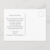 Carte Postale Faire-part Magnolias Floral Blanc Script Déplacement de la re (Dos)