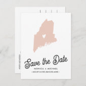 Carte Postale Faire-part MAINE State Destination Mariage N'IMPORTE QUELLE C (Devant / Derrière)