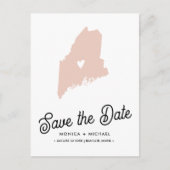Carte Postale Faire-part MAINE State Destination Mariage N'IMPORTE QUELLE C (Devant)