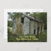 Carte Postale Faire-part Maison à valeur historique - Changement d'adresse (Devant / Derrière)