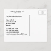 Carte Postale Faire-part Maison avec Toit de bardeau par Schiele, Changemen (Dos)