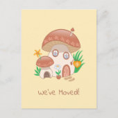 Carte Postale Faire-part Maison Champignon Fée Fantaisiste Nous avons Démén (Devant)