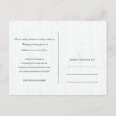 CARTE POSTALE FAIRE-PART MAISON DE L'OISEAU FLEURALE RUSTIQUE NOIRE REMERCI (Dos)