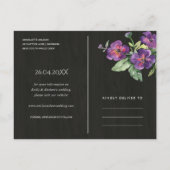 CARTE POSTALE FAIRE-PART MAISON D'OISEAU BLANC BOHO RUSTIQUE FLEUR SAVE THE (Dos)