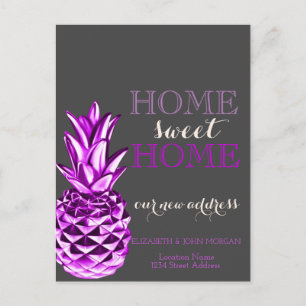 Carte Postale Faire-part Maison Douce Maison, Ananas Métallique Nouvelle Ad