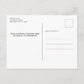 Carte Postale Faire-part Maison en pain d'épices Nouvelle adresse Fêtes Dép (Dos)