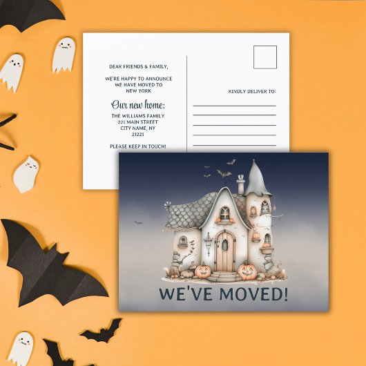 Carte Postale Faire-part Maison hantée sur le thème d'Halloween mignonne Ch