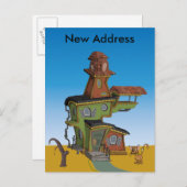 Carte Postale Faire-part Maison Laide Nouvelle Adresse (Devant / Derrière)