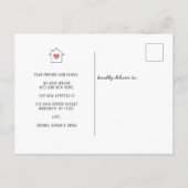 Carte Postale Faire-part Maison Moderne Maison Cœur Changement Nouvelle Adr (Dos)