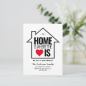 Carte Postale Faire-part Maison Moderne Maison Cœur Changement Nouvelle Adr (Debout devant)