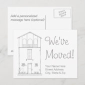 Carte Postale Faire-part Maison rustique simple Nouvelle adresse (Devant / Derrière)