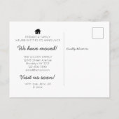 Carte Postale Faire-part Maison Simple Chic Douce Maison Nous Avons Déménag (Dos)