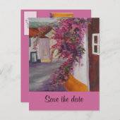 Carte Postale Faire-part maisons typiques de l'Alentejo, Sauvegarder la dat (Devant / Derrière)