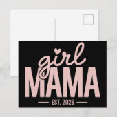 Carte Postale Faire-part Maman Fille Est 2026 Révélation de Grossesse Maman (Devant / Derrière)