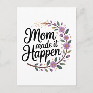 Carte Postale Faire-part Maman y est parvenue