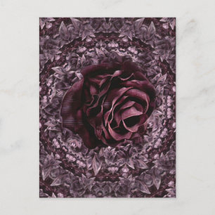 Carte Postale Faire-part Mandala de rose 
