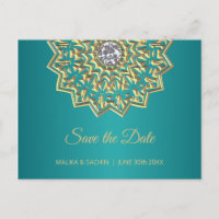 Mandala Indian Turquoise Blue Wedding ENREGISTRER 