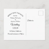 Carte Postale Faire-part Mandala Mariage à thème Enregistrer la date (Dos)