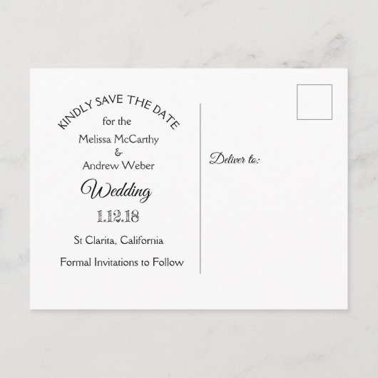 Carte Postale Faire-part Mandala Mariage à thème Enregistrer la date (Dos)