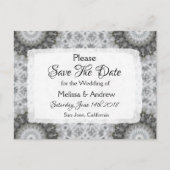 Carte Postale Faire-part Mandala Mariage à thème Enregistrer la date (Devant)