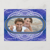 Carte Postale Faire-part Mandalas en bleu néerlandais mixte (Devant)