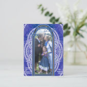 Carte Postale Faire-part Mandalas en bleu néerlandais mixte (Debout devant)