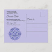 Carte Postale Faire-part Mandalas en bleu néerlandais mixte (Dos)