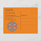 Carte Postale Faire-part Mandalas sur un arrière - plan Maroon (Dos)