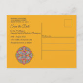 Carte Postale Faire-part Mandalas sur un arrière - plan Maroon (Dos)