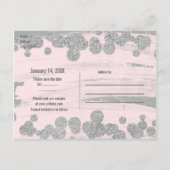 Carte Postale Faire-part Manifestation de maquillage avec points étincelant (Dos)