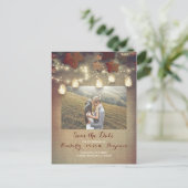 Carte Postale Faire-part Maple Feuilles Mason Jars Automne Photo Enregistre (Debout devant)