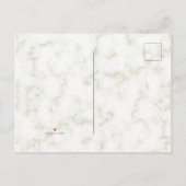 Carte Postale Faire-part Marble Gold Frame photo mariage Enregistrer la dat (Dos)