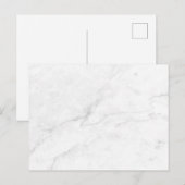 Carte Postale Faire-part Marbre Blanc (Devant / Derrière)