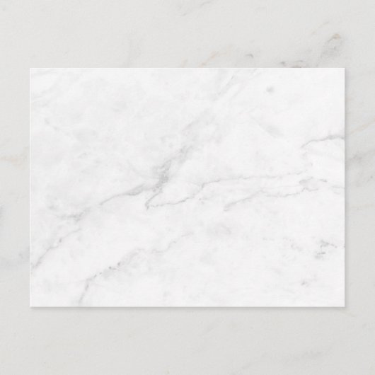 Carte Postale Faire-part Marbre Blanc (Devant)