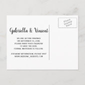 Carte Postale Faire-part Marguerite jaune dans un pot Mason pour mariage, c (Dos)