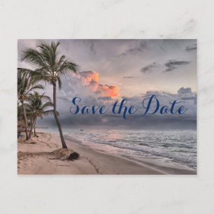 Carte Postale Faire-part Mariage à Destination Ocean Beach Enregistrer la D