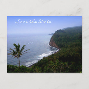 Carte Postale Faire-part Mariage à Destination Tropicale Île Save the Date
