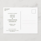 Carte Postale Faire-part Mariage à la frontière florale rustique classique (Dos)