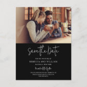 Carte Postale Faire-part Mariage à la main avec deux photos Enregistrer la  (Devant)