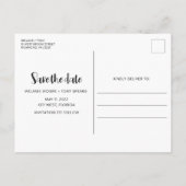 Carte Postale Faire-part Mariage à la Plage Boissons Gratuites Save the Dat (Dos)