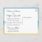 Carte Postale Faire-part Mariage à la plage juste mariée du phare (Dos)